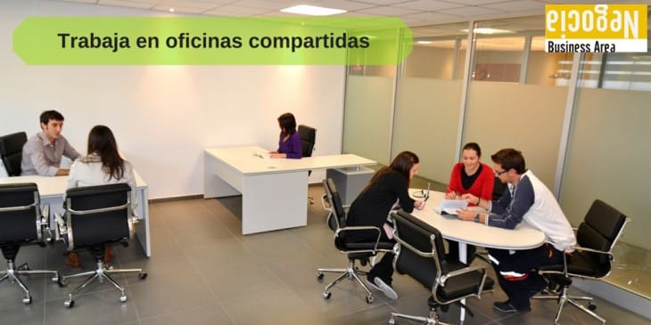 Trabaja en oficinas compartidas