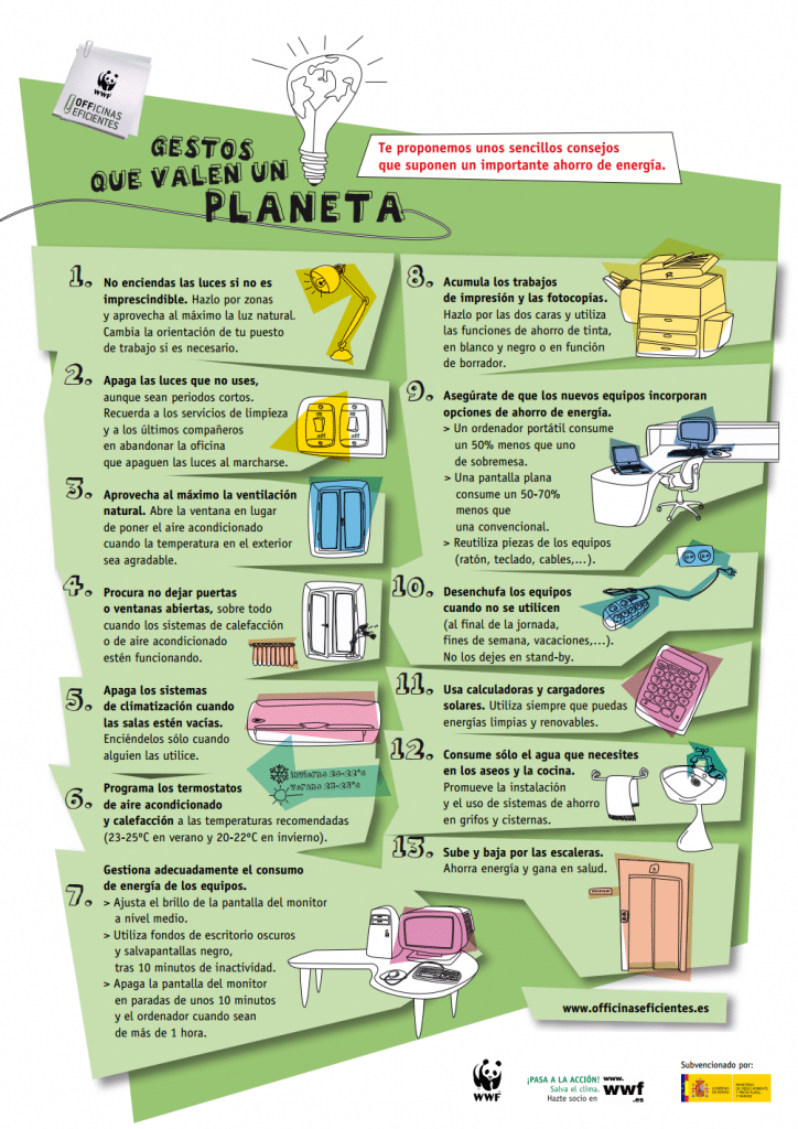 ahorrar energia en la oficina
